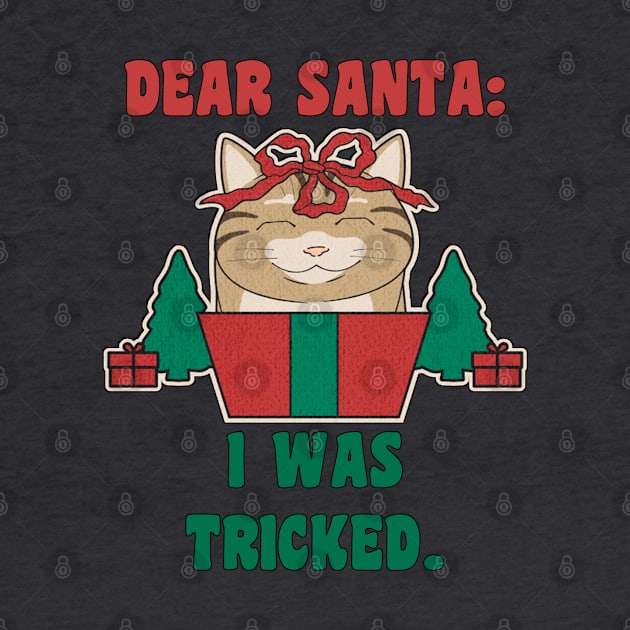 Christmas Funny Cat in Present Dear Santa I Was Framed by tamdevo1